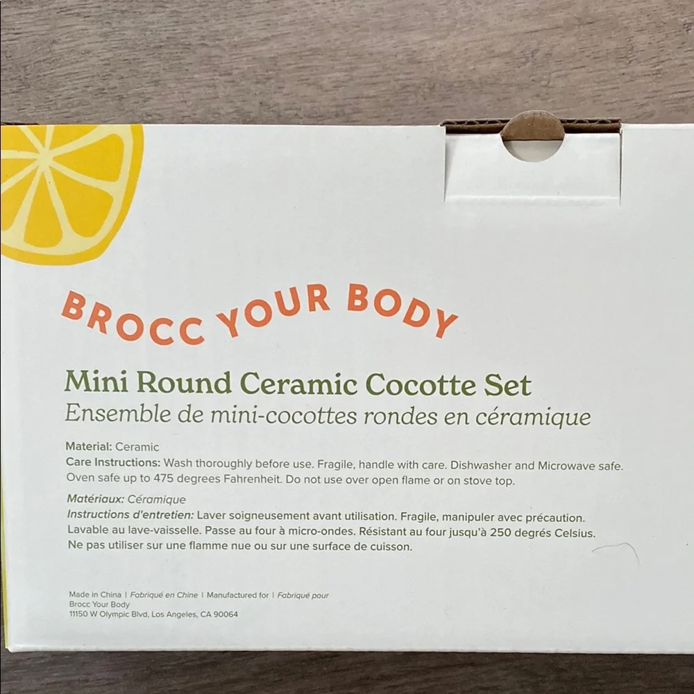 Brocc Your Body Mini Round Ceramic Cocotte Set
